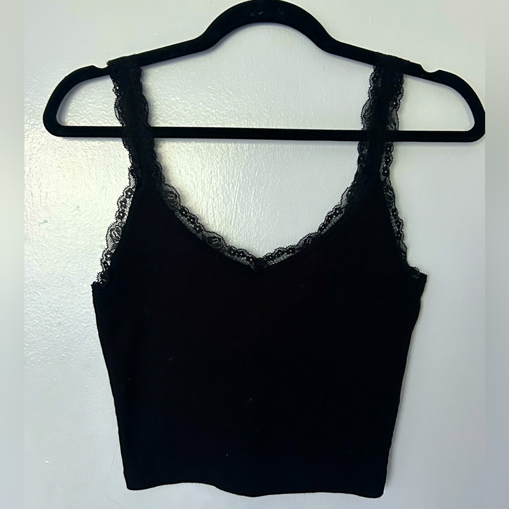 Forever 21 Lace Black Tank Medium